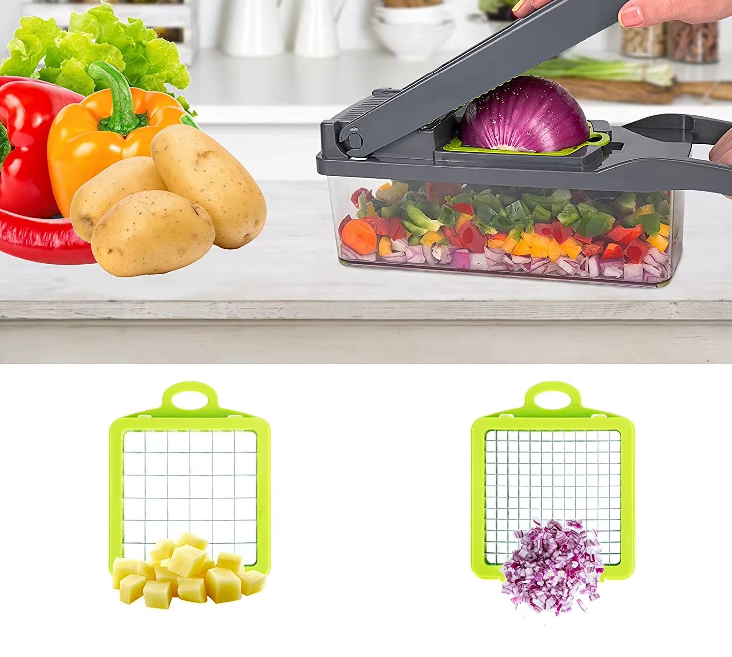 Hachoir à légumes multifonctionnel قطّاعة الخضار متعددة الوظائف