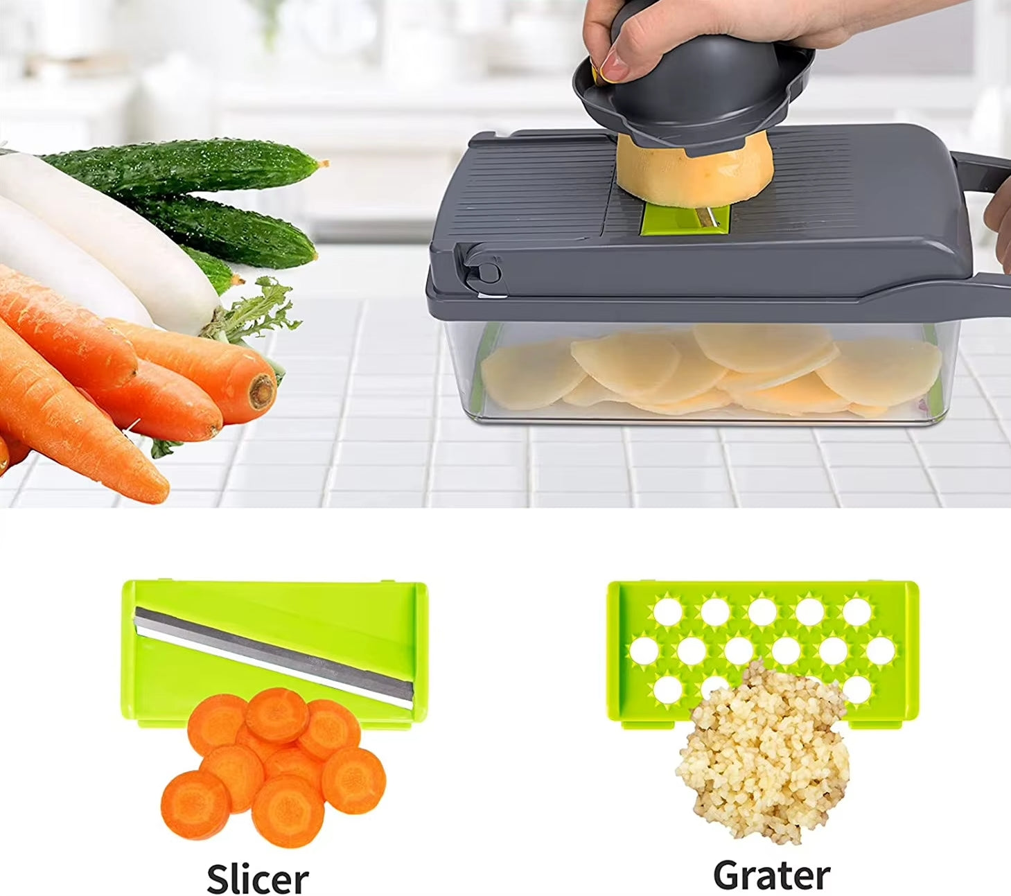 Hachoir à légumes multifonctionnel قطّاعة الخضار متعددة الوظائف